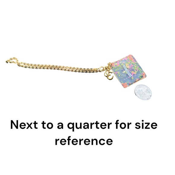 Breathe Deep OM Floral Resin Car Rear View Mirror Key Chain Purse Accessories - Picture 10 of 11